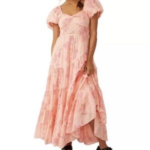 Free People XL Sundrenched Floral Tiered Maxi Sundress